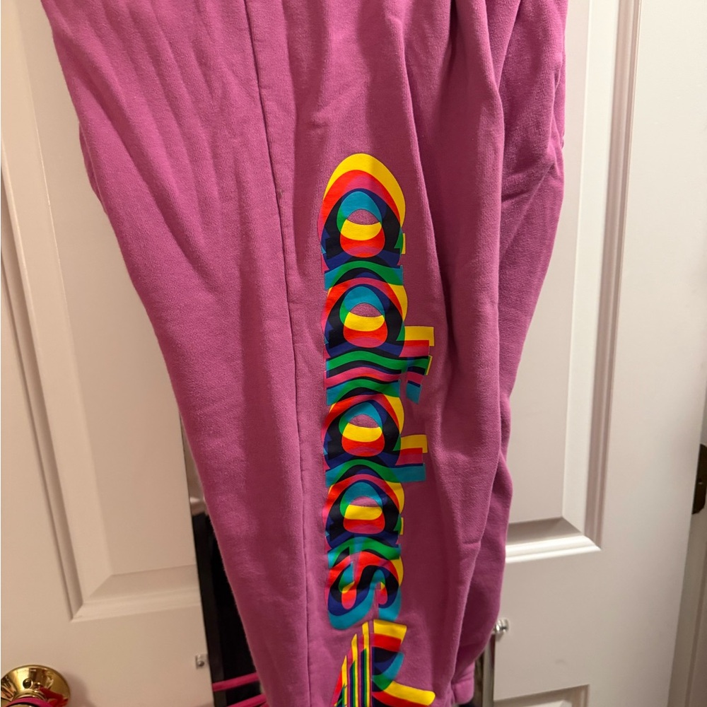 Adidas Pink Sweatpants with Logo